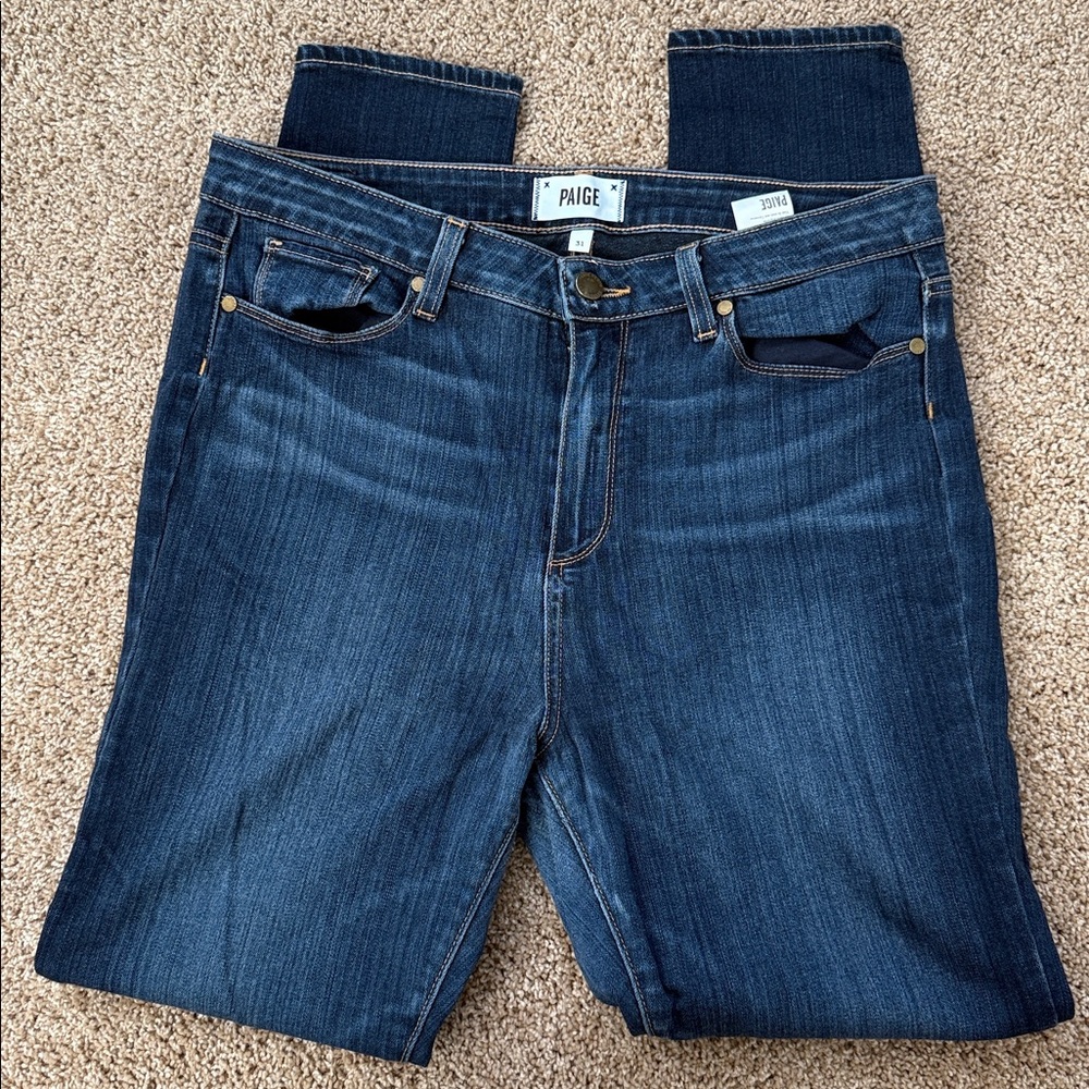 PAIGE Dark Blue Denim Jeans